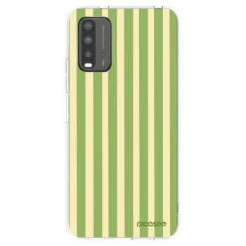 Picasee silikonowe przeźroczyste etui na Xiaomi Redmi 9T - Lines Matcha