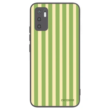 Picasee silikonowe czarne etui na Xiaomi Redmi Note 10 5G - Lines Matcha