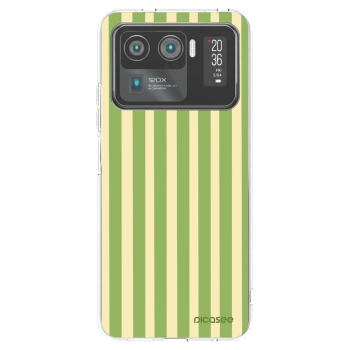 Picasee silikonowe przeźroczyste etui na Xiaomi Mi 11 Ultra - Lines Matcha