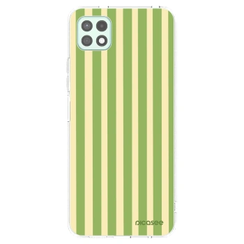 Picasee silikonowe przeźroczyste etui na Samsung Galaxy A22 A226B 5G - Lines Matcha