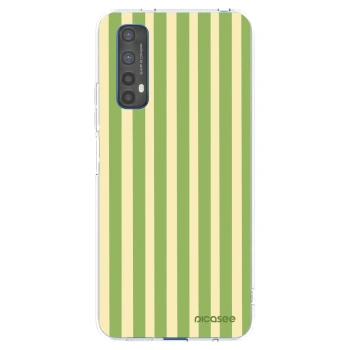 Picasee silikonowe przeźroczyste etui na Realme 7 - Lines Matcha