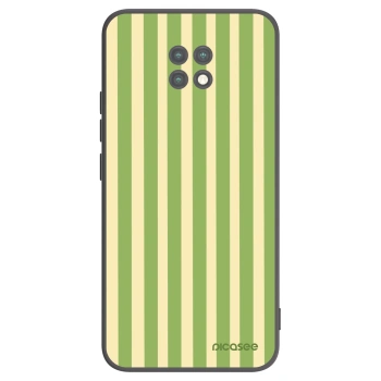 Picasee silikonowe czarne etui na Xiaomi Redmi Note 9T - Lines Matcha