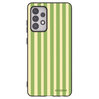 Picasee silikonowe czarne etui na Samsung Galaxy A52s 5G A528B - Lines Matcha