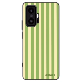 Picasee silikonowe czarne etui na Xiaomi 11T - Lines Matcha