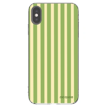 Picasee silikonowe przeźroczyste etui na Apple iPhone XS Max - Lines Matcha