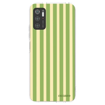 Picasee silikonowe przeźroczyste etui na Xiaomi Poco M3 Pro 5G - Lines Matcha