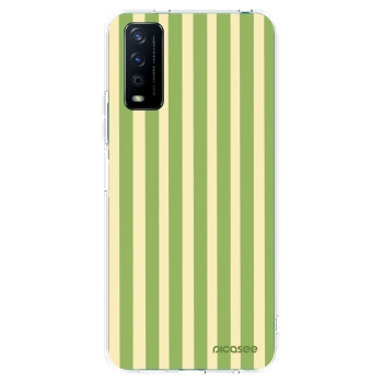 Picasee silikonowe przeźroczyste etui na Vivo Y11s - Lines Matcha