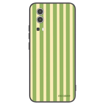 Picasee silikonowe czarne etui na Vivo Y72 5G - Lines Matcha