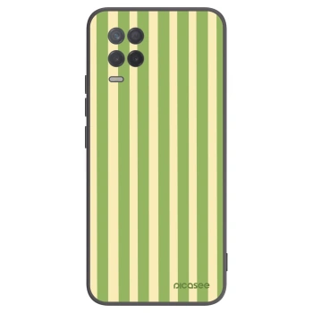 Picasee silikonowe czarne etui na Realme 8 5G - Lines Matcha