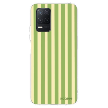 Picasee silikonowe przeźroczyste etui na Realme 8 5G - Lines Matcha