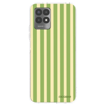 Picasee silikonowe przeźroczyste etui na Realme 8i - Lines Matcha