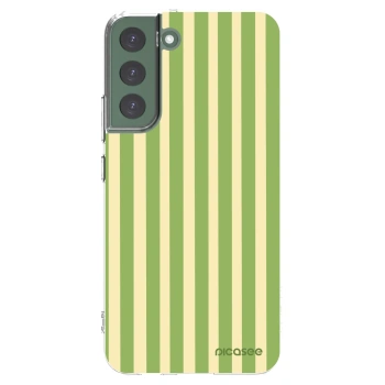 Picasee silikonowe przeźroczyste etui na Samsung Galaxy S22+ 5G - Lines Matcha