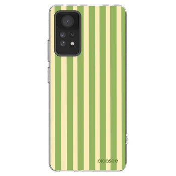 Picasee silikonowe przeźroczyste etui na Xiaomi Redmi Note 11 Pro 5G - Lines Matcha