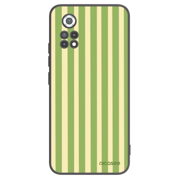 Picasee silikonowe czarne etui na Xiaomi Poco X4 Pro 5G - Lines Matcha