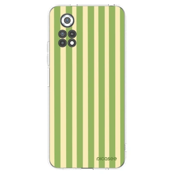 Picasee silikonowe przeźroczyste etui na Xiaomi Poco X4 Pro 5G - Lines Matcha