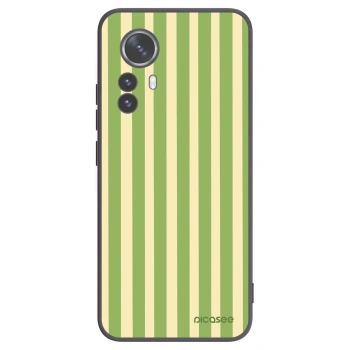 Picasee silikonowe czarne etui na Xiaomi 12 Pro - Lines Matcha