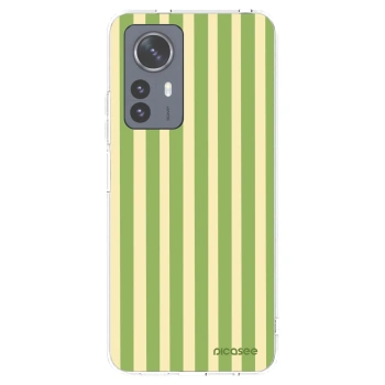 Picasee silikonowe przeźroczyste etui na Xiaomi 12 Pro - Lines Matcha