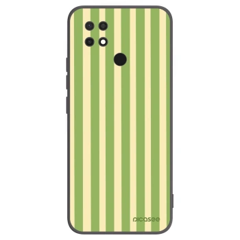 Picasee silikonowe czarne etui na Xiaomi Redmi 10C - Lines Matcha