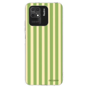 Picasee silikonowe przeźroczyste etui na Xiaomi Redmi 10C - Lines Matcha