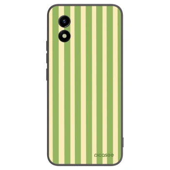 Picasee silikonowe czarne etui na Vivo Y01 - Lines Matcha
