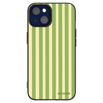 Picasee silikonowe czarne etui na Apple iPhone 14 - Lines Matcha