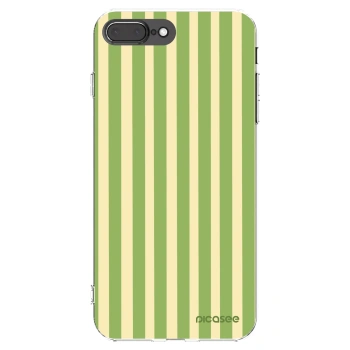 Picasee silikonowe przeźroczyste etui na Apple iPhone 8 Plus - Lines Matcha