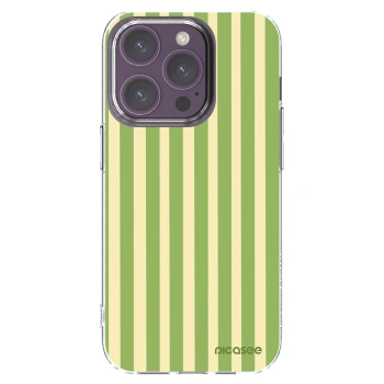 Picasee silikonowe przeźroczyste etui na Apple iPhone 14 Pro - Lines Matcha