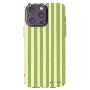 Picasee silikonowe przeźroczyste etui na Apple iPhone 14 Pro Max - Lines Matcha