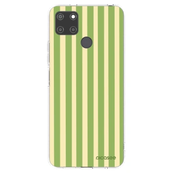 Picasee silikonowe przeźroczyste etui na Realme C21Y - Lines Matcha