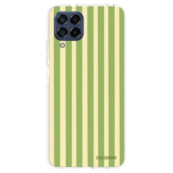 Picasee silikonowe przeźroczyste etui na Samsung Galaxy M53 5G - Lines Matcha