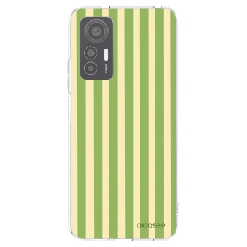 Picasee silikonowe przeźroczyste etui na Xiaomi 12 Lite - Lines Matcha