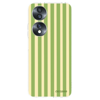 Picasee silikonowe przeźroczyste etui na Honor 70 - Lines Matcha