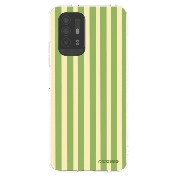 Picasee silikonowe przeźroczyste etui na OPPO A94 5G - Lines Matcha