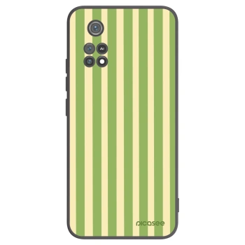 Picasee silikonowe czarne etui na Xiaomi Poco M4 Pro - Lines Matcha