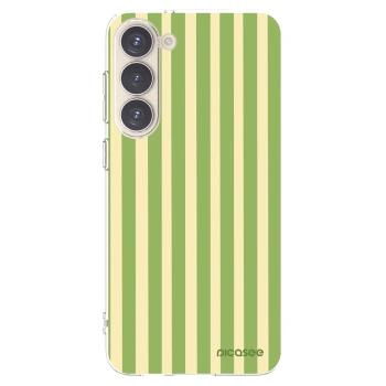 Picasee silikonowe przeźroczyste etui na Samsung Galaxy S23+ 5G - Lines Matcha
