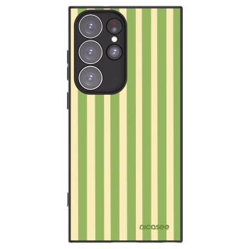 Picasee silikonowe czarne etui na Samsung Galaxy S23 Ultra 5G - Lines Matcha