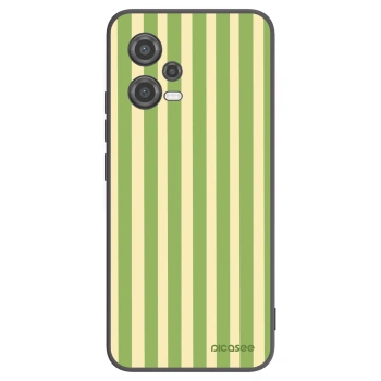 Picasee silikonowe czarne etui na Xiaomi Poco X5 - Lines Matcha