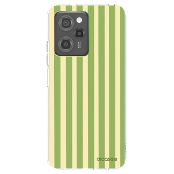 Picasee silikonowe przeźroczyste etui na Xiaomi Poco X5 Pro - Lines Matcha