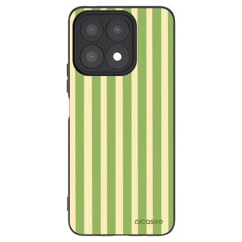 Picasee silikonowe czarne etui na Honor X8a - Lines Matcha