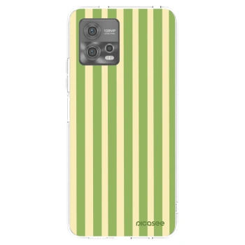 Picasee silikonowe przeźroczyste etui na Motorola Moto G72 - Lines Matcha