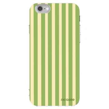 Picasee silikonowe przeźroczyste etui na Apple iPhone 6/6S - Lines Matcha