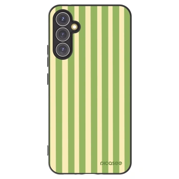 Picasee silikonowe czarne etui na Samsung Galaxy A34 5G A346B - Lines Matcha
