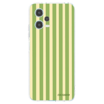 Picasee silikonowe przeźroczyste etui na Xiaomi Redmi Note 12 5G - Lines Matcha
