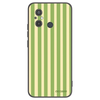 Picasee silikonowe czarne etui na Xiaomi Redmi 12C - Lines Matcha