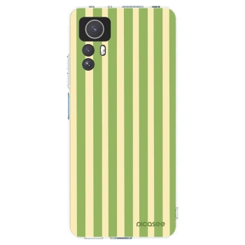Picasee silikonowe przeźroczyste etui na Xiaomi Redmi Note 12S - Lines Matcha