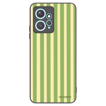 Picasee silikonowe czarne etui na Xiaomi Redmi Note 12 4G - Lines Matcha