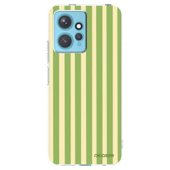 Picasee silikonowe przeźroczyste etui na Xiaomi Redmi Note 12 4G - Lines Matcha