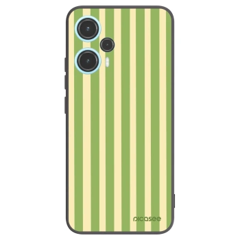 Picasee silikonowe czarne etui na Xiaomi Poco F5 - Lines Matcha
