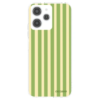 Picasee silikonowe przeźroczyste etui na Xiaomi Redmi 12 4G - Lines Matcha