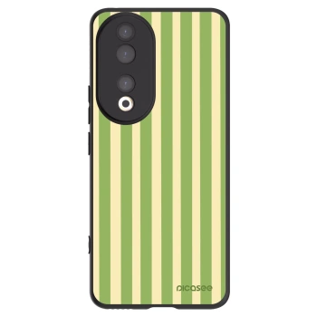 Picasee silikonowe czarne etui na Honor 90 5G - Lines Matcha
